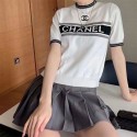 Chanel シャネル ブランド 半袖tシャツ ブランド ニット tシャツオーバーサイズ夏tシャツブランドかわいいブランドtシャツ高品質