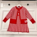 ディオール ブランドカーディガン 女の子 子供服 Dior 卒業式スーツ ォーマル スクール制服 長袖ニット スカート  2点セット イギリス風 スクールセーター 通勤 通学120 - 160cm