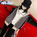 Dior ディオールハイブランドパーカー ニット ジップアップ レディース フード付き ダブルジップコー コート カーディガン セーター ニット女性 おしゃれ 長袖 かわいい 編み セーター 柔らか 春 秋 冬 S - XL