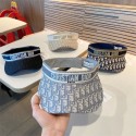 ハイブランド Dior サンバイザー レディース メンズ ディオール ゴルフサンバイザー 帽子 つば大き目 日除け UVカット バイザー 吸汗速乾 抗菌防臭 軽量 フリーサイズ 調節可能 ゴルフ ランニング アウトドア スポーツ