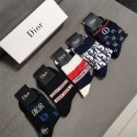 Dior ディオールブランド ストッキング 大人気コットン 靴下 メンズ 通気性浅口ソックス 女の子好き 韓国ブランドソックス 男女兼用 ファッション