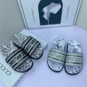 Dior ディオールブランド 子供スリッパ レディース キッズお出かけ用サンダルハイブランド ビーチサンダル女性向けビーサン ミュール サボ ママシューズ滑 夏用スリッパ 室内スリッパ ルームシューズ 180～225cm 