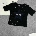 ディオールサマーニット レディース 夏 ブランド Dior リブニット S - XL トップス ニット 半袖 ハーフスリーブ スリム 着痩せ
