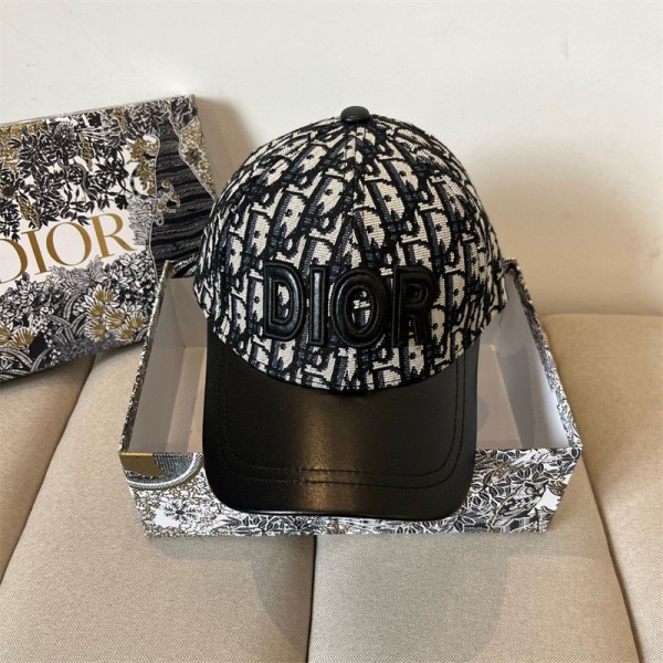 ディオール キャップ メンズ 春 夏 Dior ベースボールキャップ 大きいサイズ 深め 野球帽 調整可能 レディース 紫外線対策 アルファベット刺繍デザイン