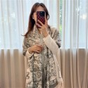 Dior ディオールメンズ 大判ショール 暖かいレディース向け高品質ケープ 防寒マフラーファッション ふさ飾り 男女兼用 ギフト男女兼用 リバーシブルマフラー 肩掛け