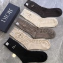 Dior ディオールブランド ストッキング 大人気コットン 靴下 メンズ 通気性ブランドミドルソックス 高品質上質な コットン ソックス くつした