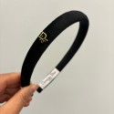 ブランドDior ディオールベロアカチューシャ レディース髪飾り ゴールドロゴカチューシャ 高級感髪アクセ ヘアターバン デートコーデ