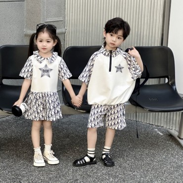 ディオール子供服 夏セットアップ ブラン...