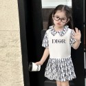 ディオール子供服 夏セットアップ ブランド Dior女の子ワンピース キッズジャージ ショートパンツ 半袖 tシャツ 上下セット 子供 女児 小学生 おしゃれ 韓国 ガールズ ズボン 短パン 通園 通学 ポロシャツ ２点セット 100-160cm カジュアル ベビー服 子ども服 夏