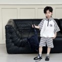 ディオール子供服 夏セットアップ ブランド Dior女の子ワンピース キッズジャージ ショートパンツ 半袖 tシャツ 上下セット 子供 女児 小学生 おしゃれ 韓国 ガールズ ズボン 短パン 通園 通学 ポロシャツ ２点セット 100-160cm カジュアル ベビー服 子ども服 夏