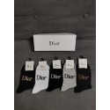 Dior ディオールレディース向け 靴下 かわいいブランド ハイソックス 大人気コットン 靴下 メンズ 通気性 ソックス 女の子好き 韓国 5足セット