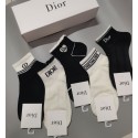 Dior ディオールハイブランド ソックス 綿製レディース向け 靴下 かわいいコットン 靴下 メンズ 通気性ブランドミドルソックス 高品質