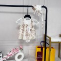 ブランドDior赤ちゃん レース ドレス 女の子 ディオールベビー ロンパース チュールスカート オシャレ フリル 可愛い ベビー服 髪飾り付き  66~90cm プリンセス 新生児 出産祝い プレゼント