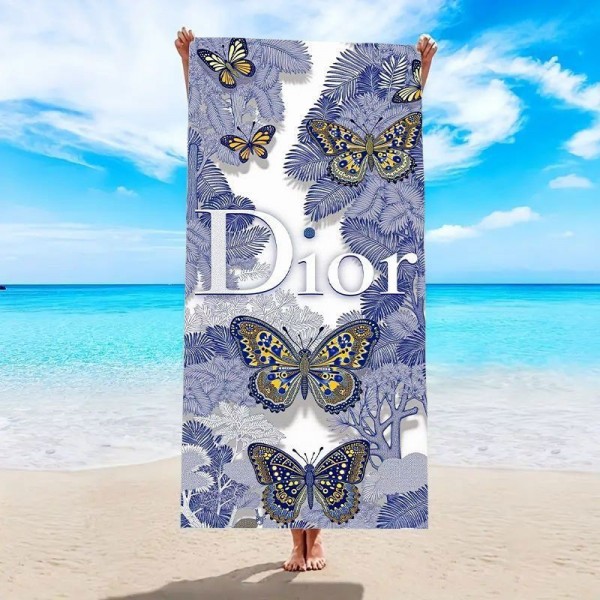 Dior ディオール人気 ビーチタオル軽量 ハイブランド多用途タオルメンズフェイスタオル 運動タオルブランドヘアドライタオル ハンドタオル 耐洗濯