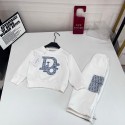 ハイブランド Dior 子供服 女の子 ジャージス 上下セット ディオールキッズ スウェット スポーツウェア 2点セット パーカー パンツ ズボン セットアップ 長袖 運動着 シンプル おしゃれ ゆったり 韓国風 90¬150cm 