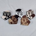 ブランド フェンディ レディース ソックス Fendi 靴下 5足入り オシャレ かわいい 経典FF柄 コットン100％ 通気性強い ファッション 快適 靴した