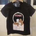 ブランド フェンディ Tシャツ 可愛い 半袖 レディース 春夏 オシャレ FENDI ｔシャツ メンズ クマ 柄 上着 カットソー カジュアル 夏服 トップス 系 男女兼用 大きいサイズ 黒 白 人気 ファッション 流行り 着心地よい XS~5XL