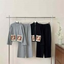 Fendi フェンディ ハイブランド ニット ワイドパンツ レディース Fendi 上下セットアップ パンツスーツ 同窓会 服装 ツーピース フォーマル 上下 二点セット 秋 冬 S - 2XL