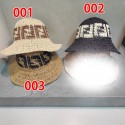 フェンディ麦わら帽子 かぎ針編み帽子 Fendi バケットハット Uvカット サンバイザー ビーチハット バイザー 折りたたみ 夏 日よけ帽子 レディース 女性 カーキ