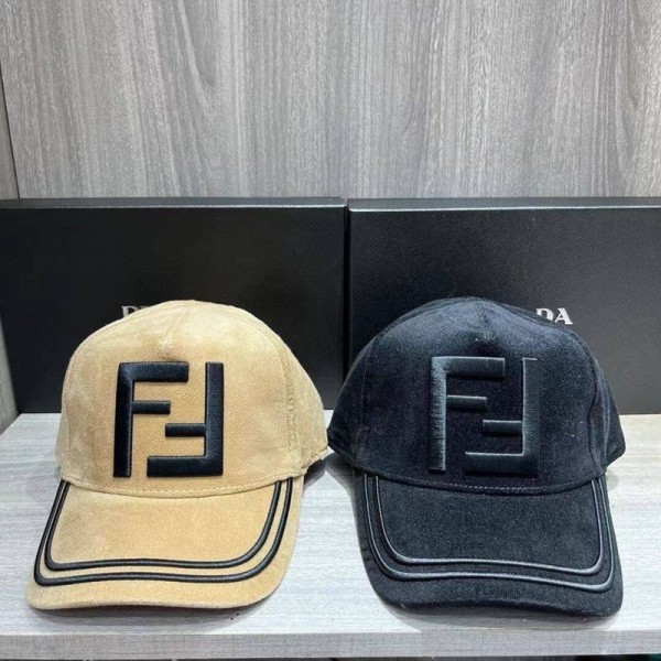 フェンディキャップ ベースボールキャップ 深め Fendi 野球防止 大きいサイズ 大きめ レディース 秋冬 メンズ 男女兼用 シンプル おしゃれ  帽子