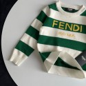 フェンディ子供服 セーター 男の 子ブランド Fendi ニットセーター ボーイズ ニット トップス クルーネックニット 丸首 プルオーバー キッズ シンプル 100-150cm 秋冬 子供用のセーター ゆったり ジュニア おしゃれ カジュアル