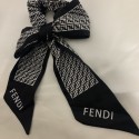 ブランドフェンディシルクシュシュ Fendi リボンゴム エレガント ヘアアクセサリー レディース向け フリーサイズ 光沢感 ヘアゴムプレゼント 