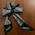ブランドフェンディシルクシュシュ Fendi リボンゴム エレガント ヘアアクセサリー レディース向け フリーサイズ 光沢感 ヘアゴムプレゼント 