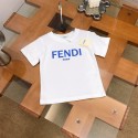 ブランドフェンディ子供tシャツ 親子 夏服 Fendi キッズトップス コーデ 夏 半袖 親子 T-shirt 家族 お揃い tシャツ 上着 男の子 女の子 キッズ tシャツ 子ども服