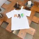 ブランドフェンディ親子ペアルック tシャツ Fendi 半袖ｔシャツ 家族 お揃い 夏服 キッズ tシャツ 出産祝い 記念日 プレゼント 誕生日 ギフト 可愛い カジュアル シンプル カジュアル 笑顔
