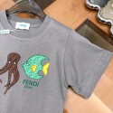ハイブランドFendi フェンディ子供Ｔシャツ夏 ブランド親子tシャツ オーバーサイズ ハイブランド半袖tシャツ 男女兼用 Tシャツカットソー ペアカップル 90¬160CM S¬3XL