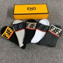 Fendi フェンディレディース向け 靴下 かわいいコットン 靴下 メンズ 通気性ブランドミドルソックス 高品質ブランドソックス 男女兼用 ファッション
