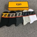 Fendi フェンディレディース向け 靴下 かわいいコットン 靴下 メンズ 通気性ブランドミドルソックス 高品質ブランドソックス 男女兼用 ファッション