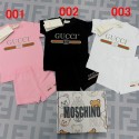 Gucci グッチ 子供服 ２点セット tシャツ 上下セット キッズ ショーツ夏 ブランド セットアップ 子供の服 かわいい トップス ハーフパンツ ゆったり スポーツウェア おしゃれ 人気 メンズ レディーズ 3色  90 - 140cm