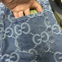 ブランド GG ワイドデニム デニムパンツ ジーンズ メンズ デニム パンツ ゆったり ルーズシルエット ワイド ジーパン バギー バギーパンツ カジュアル