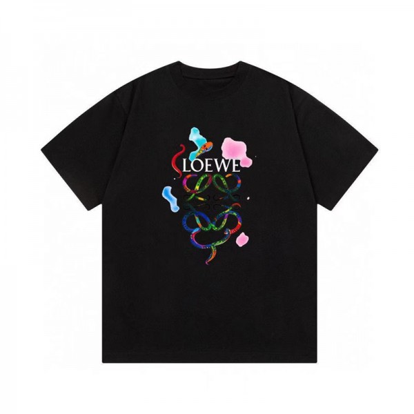 LOEWE ロエベブランドtシャツオーバーサイズ夏tシャツブランドかわいいハイブランド半袖tシャツ男女兼用20代 30代40代tシャツ 激安パロディ M - 5XL