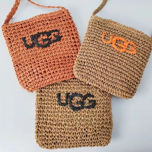 ブランドUGG かごバッグ アグ ショルダー 編みバッグ 浴衣 和装 ミニバッグ 夏 ポシェット 小さめ ストローバッグ ショルダーバッグ カゴバッグ 夏用バッグ 網 麻バッグ ジュートバッグ