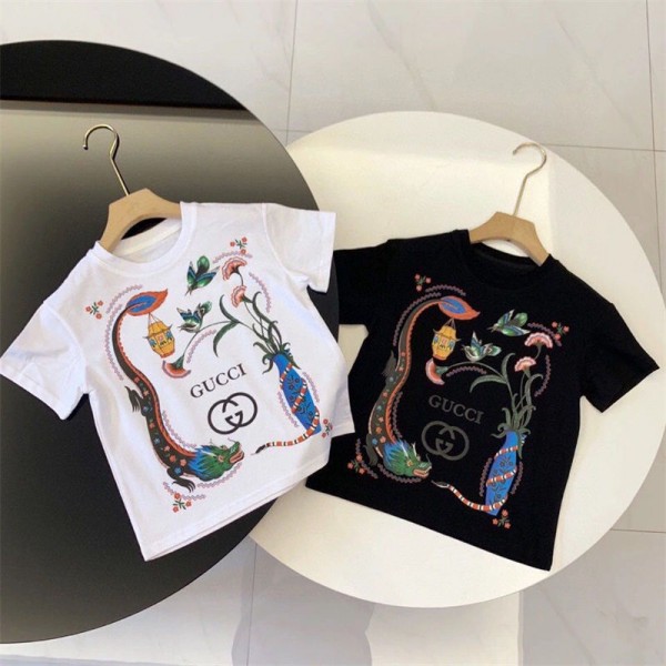 ハイブランドgg キッズ夏tシャツ偽物 ブランドGG 子供tシャツ 綿Tシャツ 型崩れしにくくよれにくい 90 - 160cm ブランド半袖tシャツブランドtシャツ高品質
