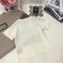 GG ブランド子供tシャツ キッズ用Tシャツ スクリプトロゴ キッズ 半袖 丸首 綿100% クールネック ラバープリント ショートスリーブTシャツ ベーシック 90 - 160cm