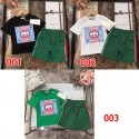 ハイブランドGG キッズ ボーイズ 男の子 gg 半袖tシャツ2点セット 上下セットジャージ 半袖Tシャツ ショートパンツ 夏服 小学生 カジュアル かっこいい アウトドアスポーツ スウェット ルームウェア 総柄 通園通学 90 - 160cm 女