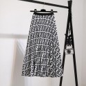 GG フリーツスカート レディース フレア ブランド FENDI ロング スカート Aライン 大きいサイズ おしゃれ ボトムス 女の子 ウエストゴム 着痩せ 体型カバー 普段着 通勤 通学 女子会 光沢
