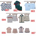 ハイブランドgg 夏服セットメンズ 上下セット GG 半袖 カジュアル シャツ + ハーフパンツ セットアップ おしゃれ シャツ ショットパンツ 上下 セット 夏S - 5XL