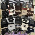 Dior ディオールレディース向け 靴下 かわいいコットン 靴下 メンズ 通気性ブランドミドルソックス 高品質ブランドソックス 男女兼用 ファッション