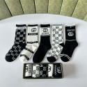 Ggハイブランド ソックス 綿製コットン 靴下 メンズ 通気性上質な コットン ソックス くつしたブランドソックス 男女兼用 ファッション 5足セット