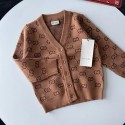 ハイブランドggキッズ ニット カーディガン 男の子 女の子 Vネーク長袖 GG子供服 ニットセーター ベビー服 綿 男女兼用 100-150cm 春 秋 冬 スクール セーター 子供 モノグラム柄 ニット 男の子 女の子 洗濯機可能