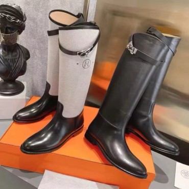 ブランド エルメス ロングブーツ レディ...