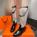 ブランド エルメス ロングブーツ レディース 歩きやすい Hermes 革ブーツ ロングブーツ 春秋冬 太ヒール 長靴 ニーハイブーツ コスプレ靴 コスプレブーツ ストレッチブーツ 長ブーツ ローヒール 脚やせ シューズ 通学 美脚 黒