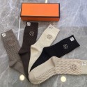 Hermes エルメスレディース向け 靴下 かわいいブランド ストッキング 大人気ブランドミドルソックス 高品質上質な コットン ソックス くつした
