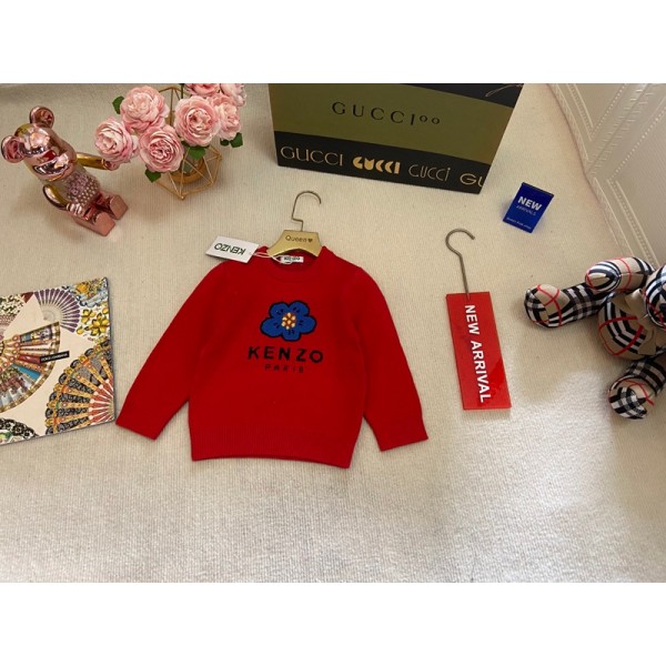ブランドケンゾー 子供服 ニットセーター 女の子 Kenzo キッズ長袖 暖かい ニット トップス 綿 キッズ 春秋冬 ケーブル編み かわいい シンプル ガールズ インナー かわいい カジュアル 防寒 通園 通学80¬140cm 