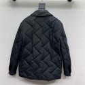 LOEWE ロエベ ブランド中綿コート レディース 冬 キルティングコート 軽量 きれいめ 中綿ジャケット 保温 無地 ショート丈 ノーカラー 春秋 暖かい ポケット付き 着痩せ かわいい 日常