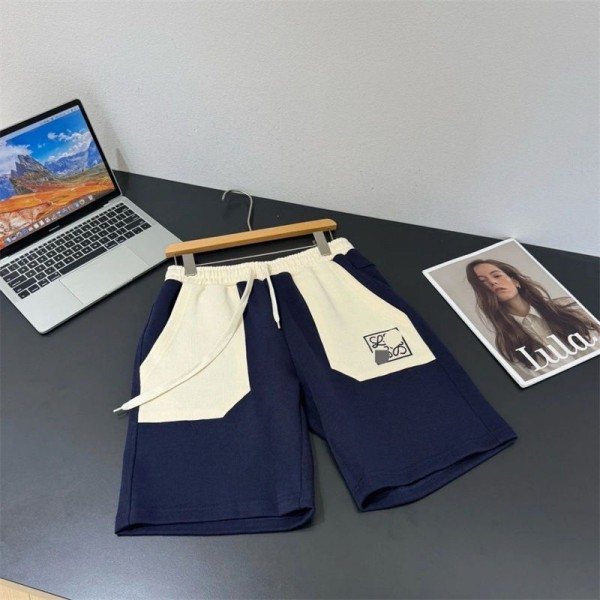 Loewe ハーフパンツ メンズ スポーツ ロエベ短パン おしゃれパンツ 5分丈 カジュアル ジョギング トレーニングパンツ ランニングショーツ ジップ付き 半ズボン M - 5XL